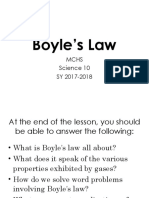 Boyle's Law: Mchs Science 10 SY 2017-2018