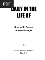 Daily in The Life Of: Rommel E. Casaba A Sales Manager