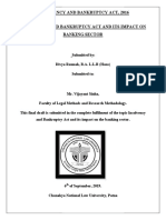 Impact of Insolvency and Bankruptcy Act on Banking Sector