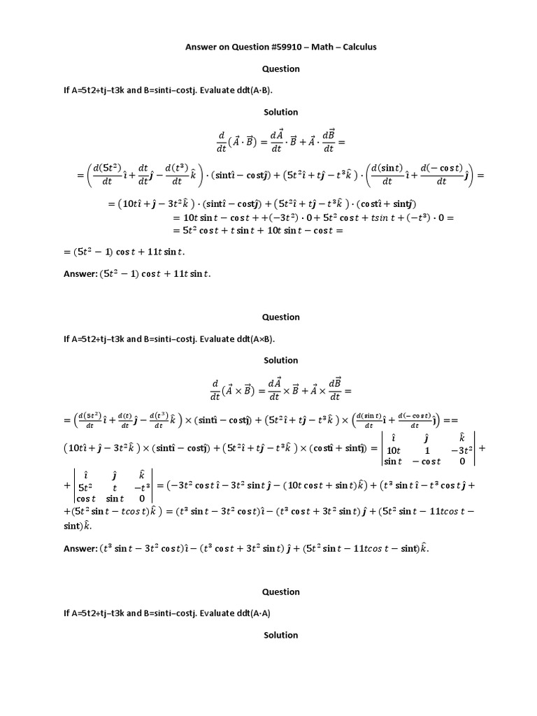 Calculus Evaluations and Solutions | PDF | Teaching Mathematics ...