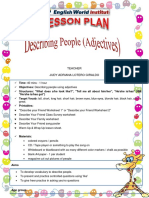 Describing People (Adjectives) LESSON PLAN JUDY