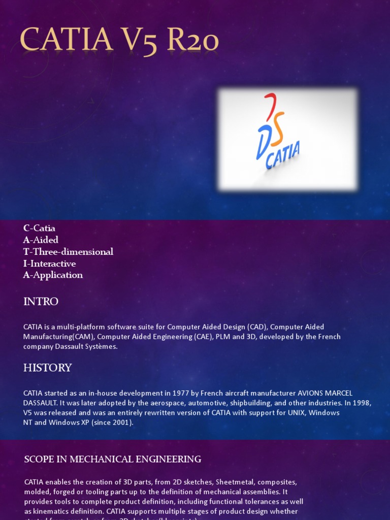 CATIA V5 R20 Overview and Download Guide | PDF | Teaching