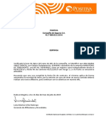 Certificado Impreso Por La Pagina Web HTTPS://WWW - Positivaenlinea.gov - Co/nuevo