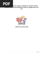 Request For Proposal of Supply, Installation of Computer, Printers, Laptop, Networking and Miscellaneous Items For Jabalpur Smart City LTD