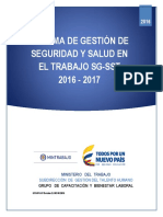 Programa Sistema de Gestion de Seguridad y Salud en El Trabajo PDF