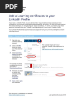 Adding Learning Certificates To LinkedIn Profiles