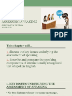 Issues in Assessing Speaking: Shery Lou M. de Leon Maed-Elt I