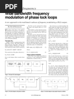 Wide Bandwidth Frequency Modulation of Phase Lock Loops