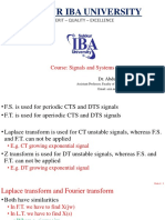 Sukkur Iba University Signals and Systems Course