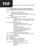 Kindergarten Daily Schedule Sample | PDF