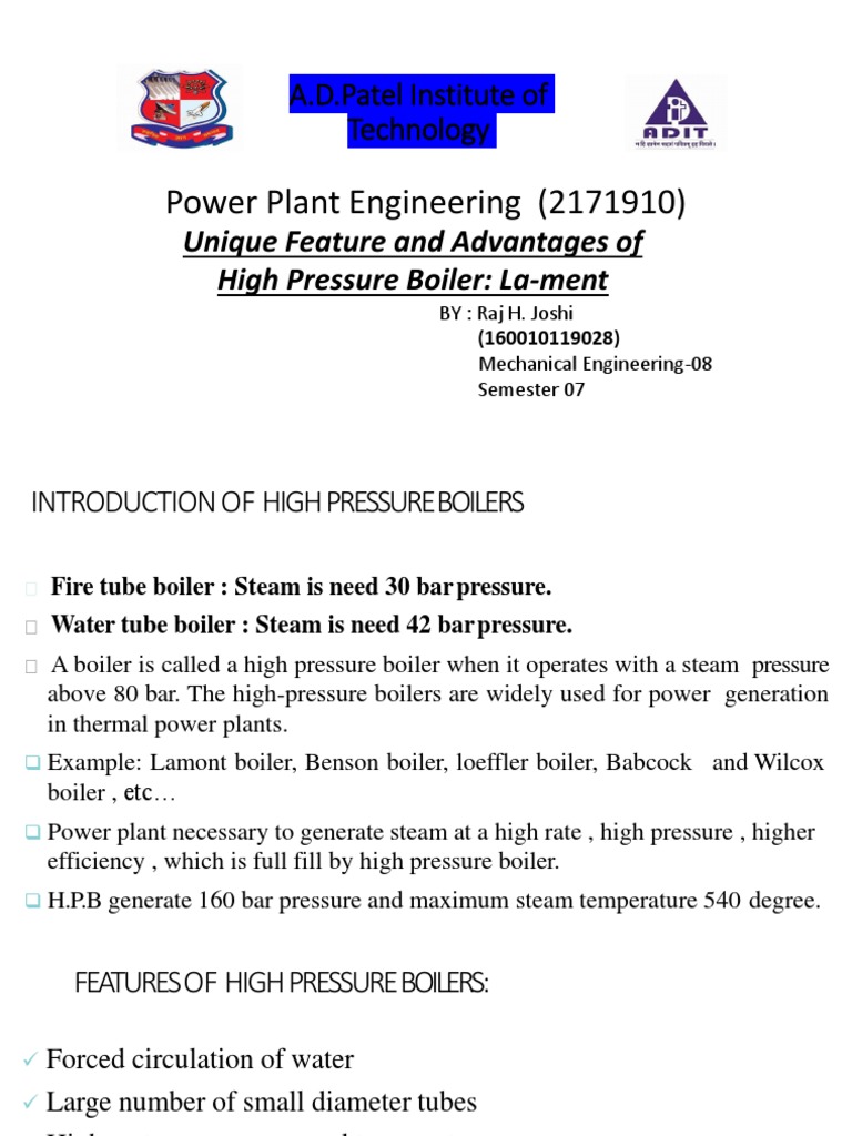 Advantages of High Pressure Boilers | PDF | Boiler | Steam