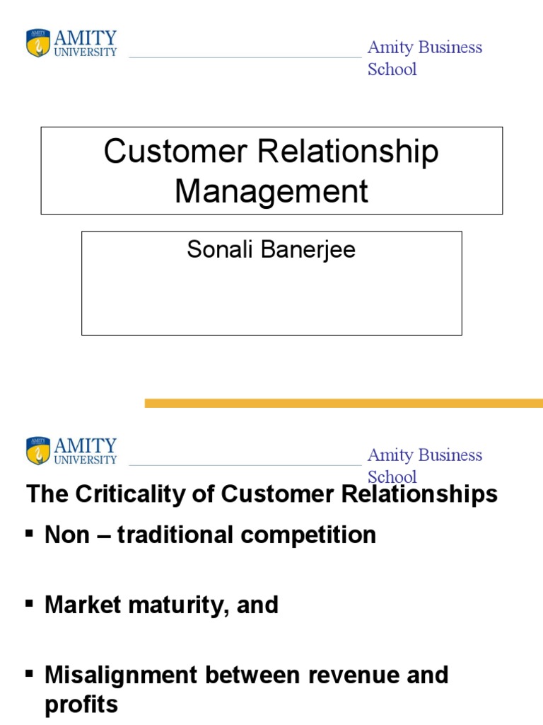 Importance of Customer Relationship Management | PDF | Customer ...