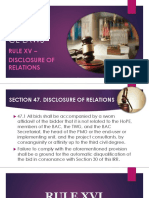 Ce Laws: Rule XV - Disclosure of Relations