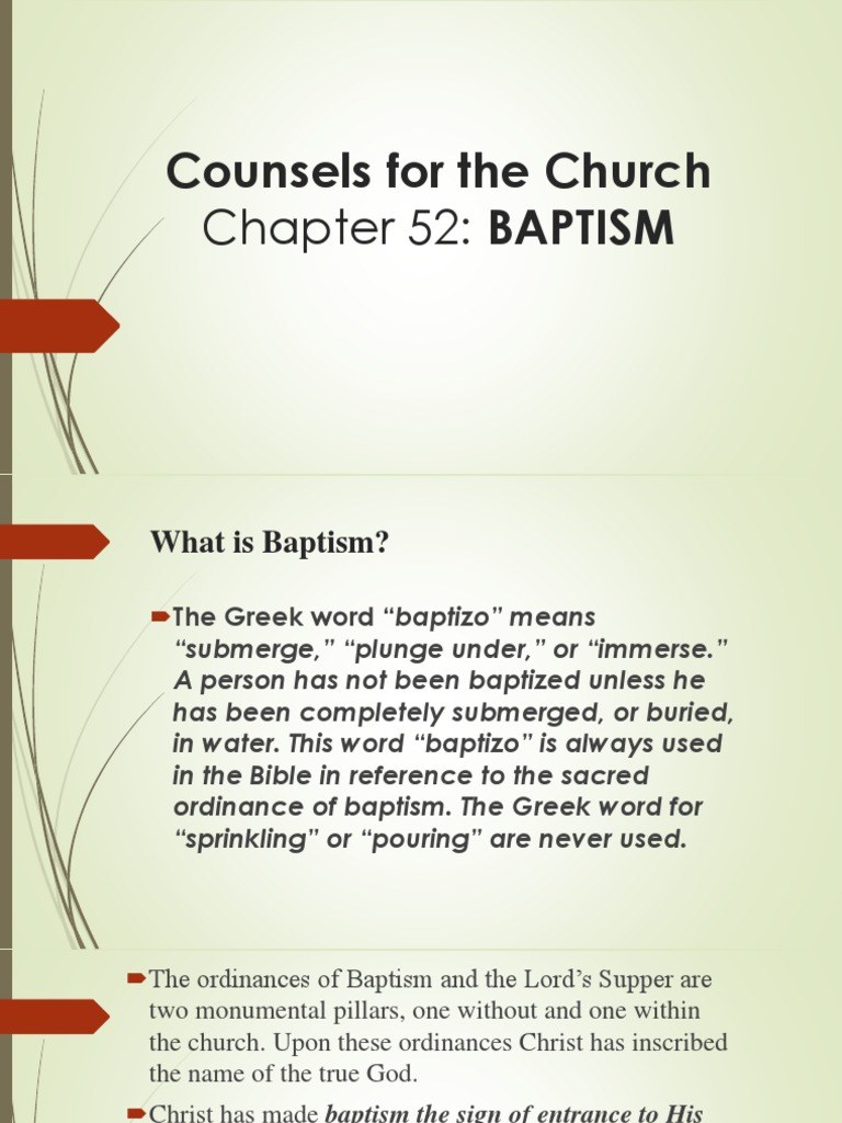 Baptism Message PDF Baptism Monotheistic Religions