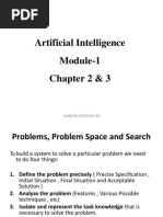 Artificial Intelligence Module-1 Chapter 2 & 3: AI/JB/ISE/SIT/2019-20