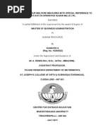 A Study On Labour Welfare Measures With Special Reference To N.P.K.R.R Co-Operative Sugar Mills LTD.