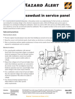 Arc Ignites Sawdust in Service Panel