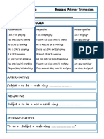 Ejercicios Ingles 4 Primaria 1 Evaluacion PDF