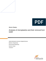 Analysis of Microplastics and Their Removal From Water: Abiola Oladejo