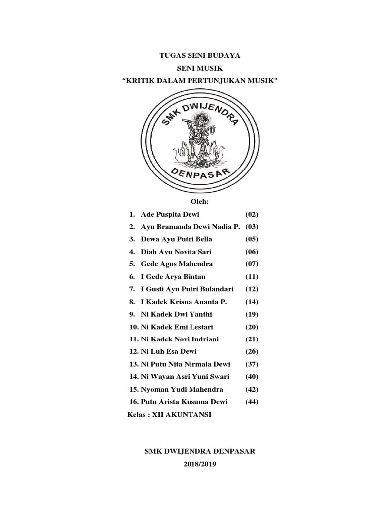 Makalah Kritik Musik Docx