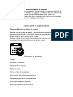 Plan de Negocios Mapa Conceptual