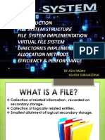 File System Structure File System Implementation Virtual File System Directories Implementation Allocation Methods Efficiency & Performance