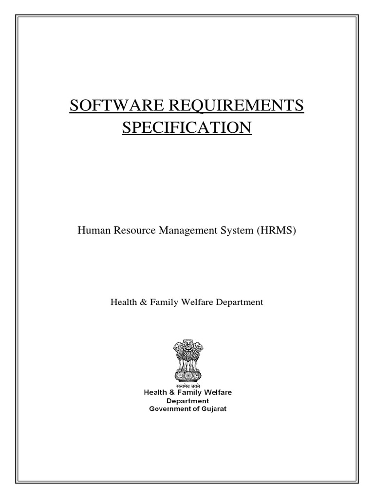Software Requirements Specification Human Resource Management System