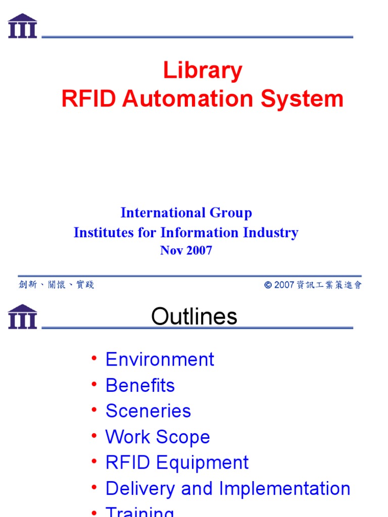 RFID Solutions for Library Automation | PDF | Radio Frequency ...