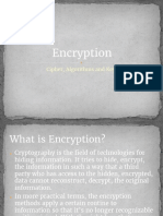 Encryption: Cipher, Algorithms and Keys