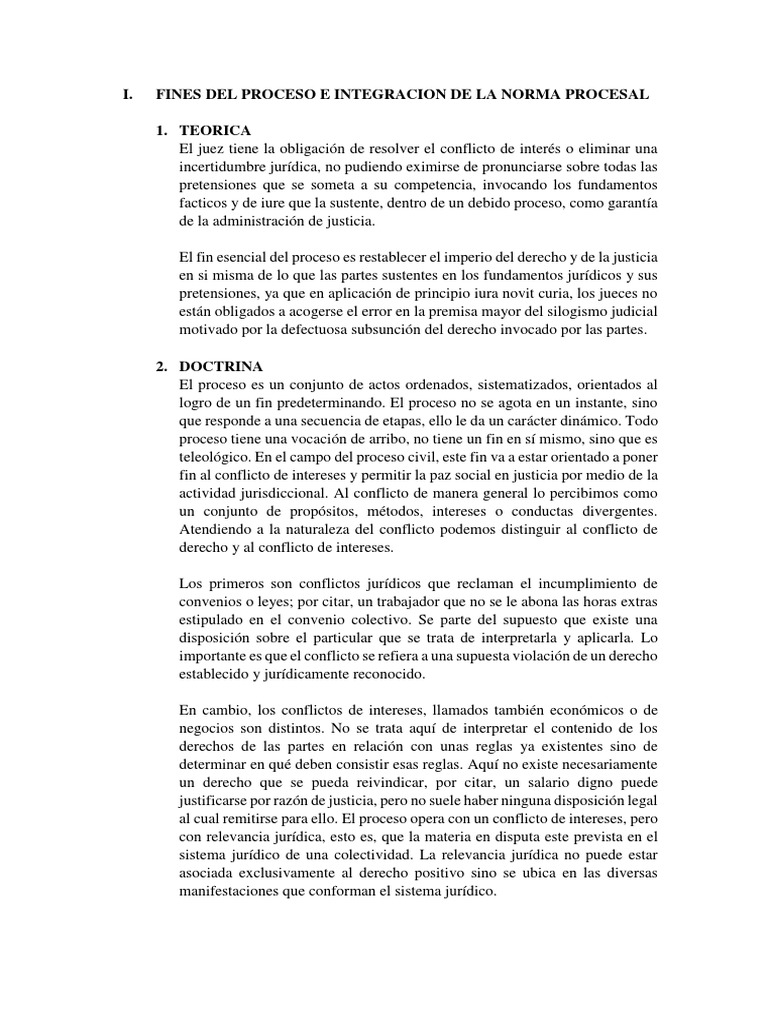 Fines del Proceso y Normativa Procesal | PDF | Ley procesal | Juez