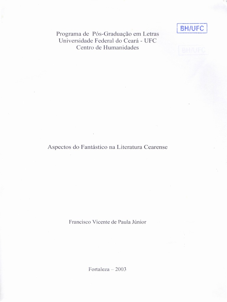 PDF) PROFANO, MALDITO E MARGINAL: O CONTO FANTÁSTICO NA LITERATURA
