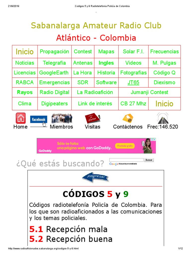 Codigos 5 y 9 Radiotelefonia Policía de Colombia Policía Tecnología