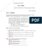 Lab 2: Modules: Step 1: Examine The Following Algorithm