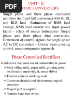 Unit - Ii Ac To DC Converters