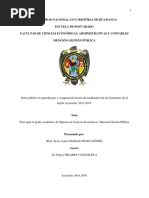 Gasto público en aprendizajes y comprensión lectora de estudiantes del nivel primario de la región Ayacucho, 2013-2018.