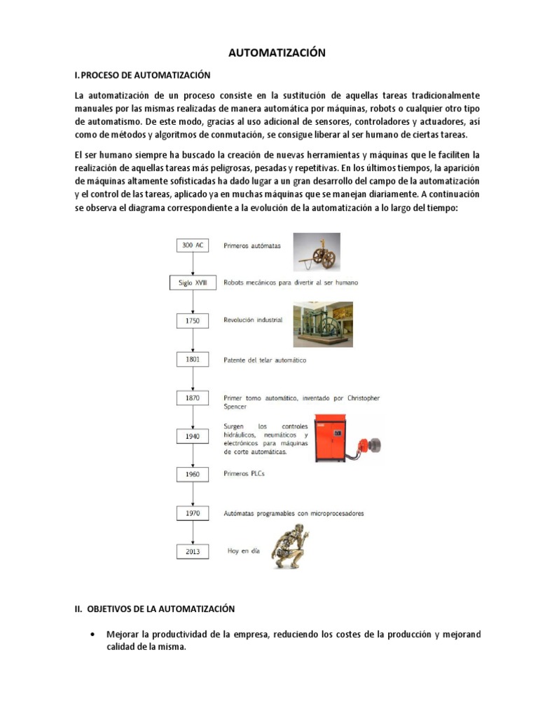 AUTOMATIZACIÓN | PDF | Automatización | Sistema de control