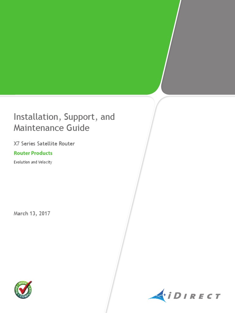 Installation, Support, and Maintenance Guide: X7 Series Satellite ...
