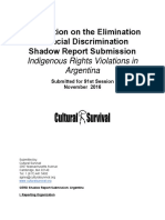 Convention On The Elimination of Racial Discrimination Shadow Report Submission