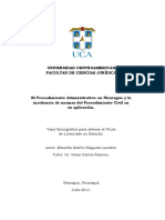 El Procedimiento Administrativo en Nicaragua y Su Incidencia en El PR