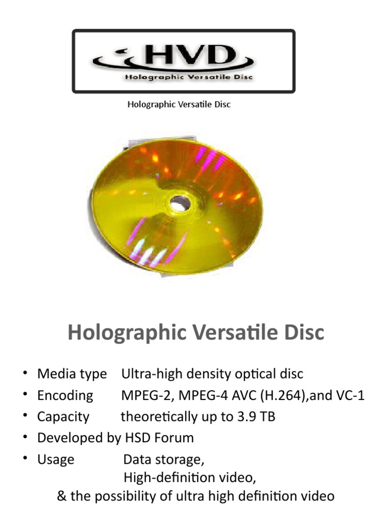 Holographic Versatile Disc Overview | PDF | Storage Media | Information ...