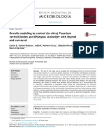 Microbiología: Growth Modeling To Control (In and With Thymol and Carvacrol