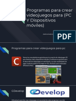 Presentación de Programas para Crear Videojuegos en PC y Andorid