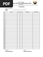 City Social Services and Development Office: Attendance