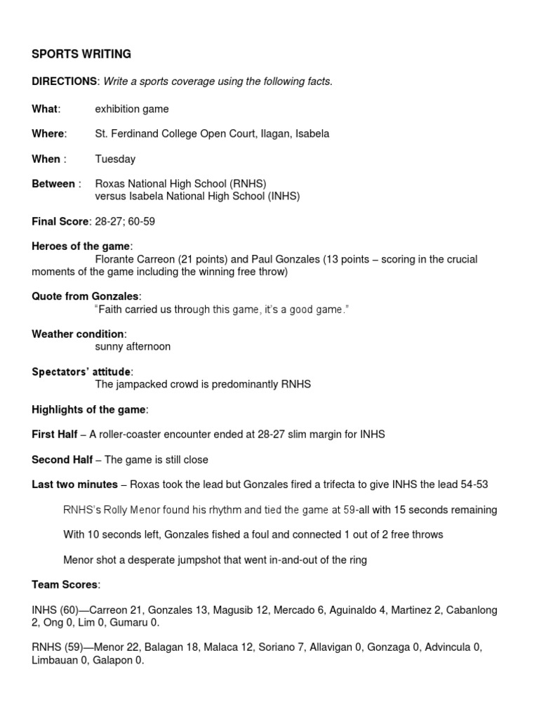 Sports Exercise 1 PDF Leisure Sports