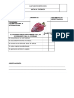 Listas de Chequeo de Manipulacion y Composicion de Alimentos