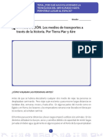 INTRODUCCIÓN. Los Medios de Transportes A Través de La Historia. Por Tierra Mar y Aire