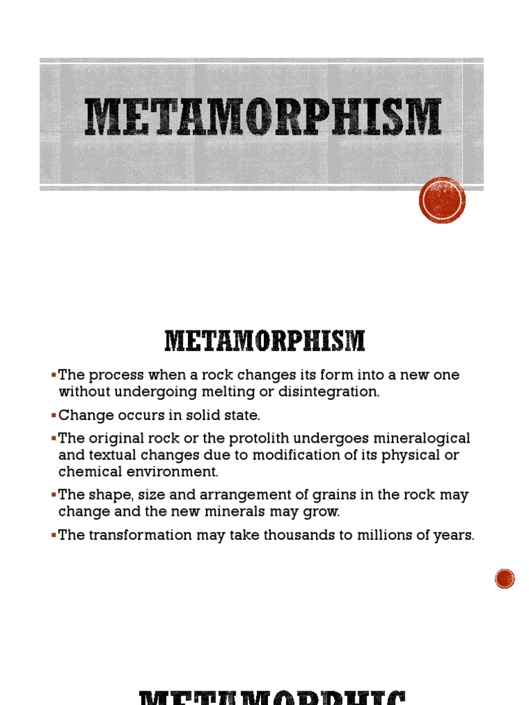 Metamorphic Rock Transformation Process | PDF | Rock (Geology) | Geology