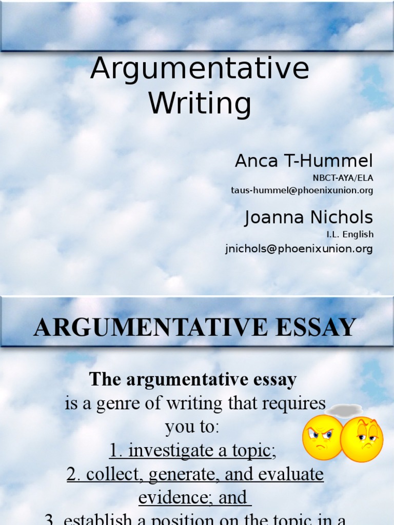 Argumentative Essay Writing Guide | PDF | Persuasion | Essays