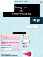 Energy Loss and Energy Straggling