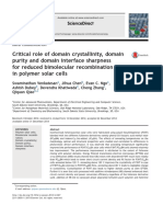 Critical Role of Domain Crystallinity, Domain Purity and Domain Interface Sharpness For Reduced Bimolecular Recombination in Polymer Solar Cells